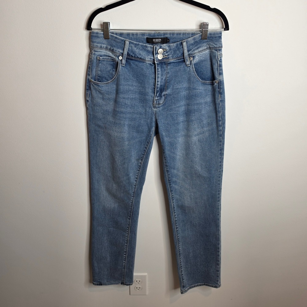 Hudson Flap Pocket Blue Denim Jeans Womens 8